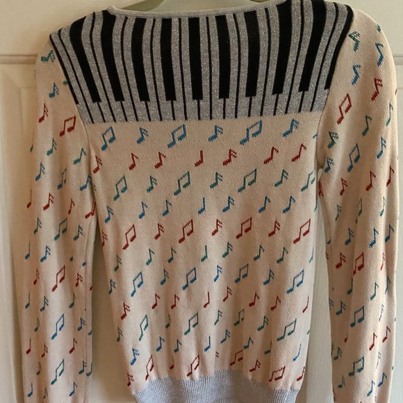 Marc Jacobs Piano Music Musical Note Sweater Knit - Picture 3 of 4